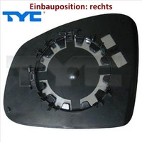 TYC 328-0223-1 Spiegelglas FüR AußEnspiegel Rechts FüR Renault FüR Smart