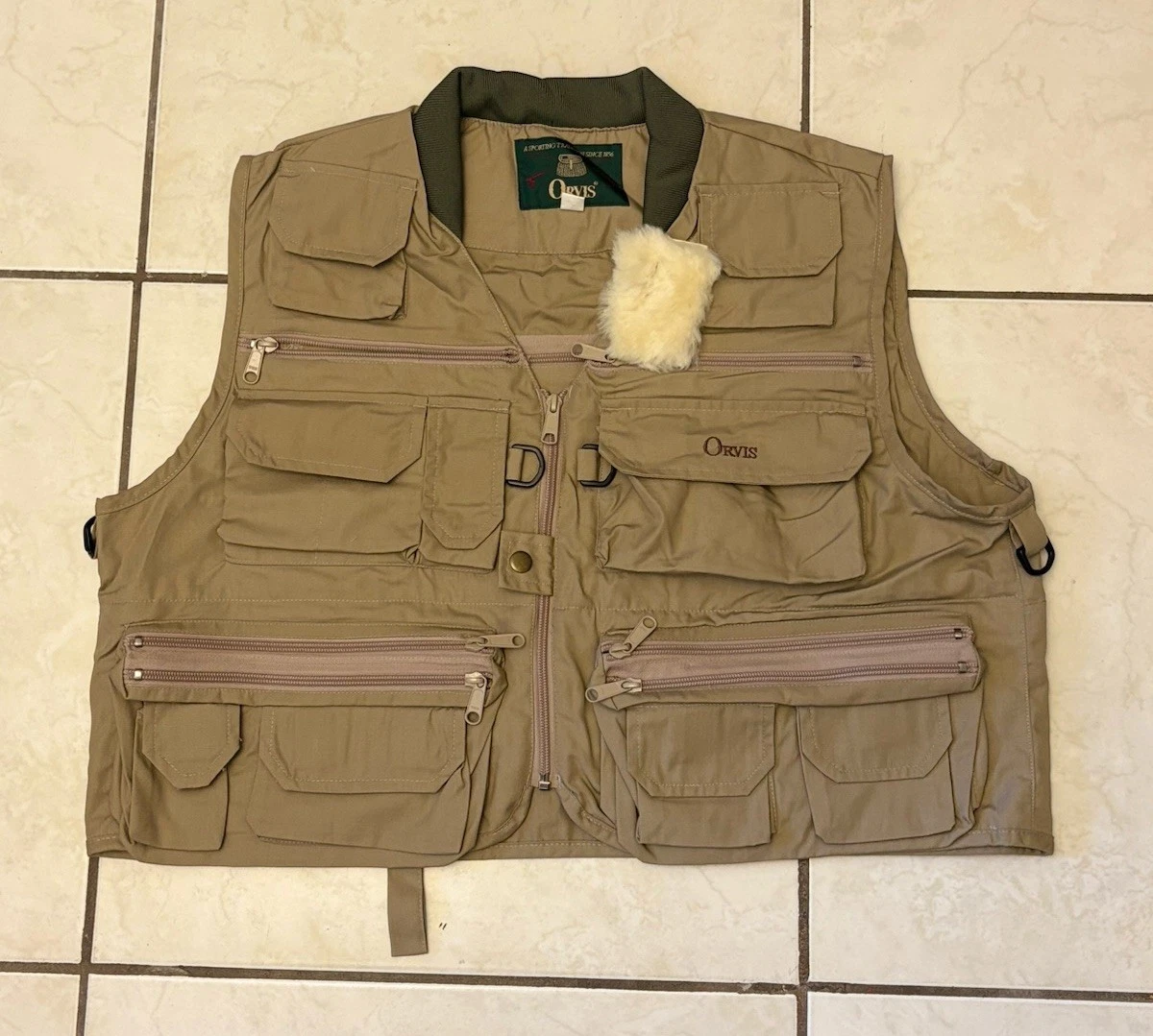 Kaki Asiatique-XXL-Gilet de Pêche en Maille pour Homme, Veste de