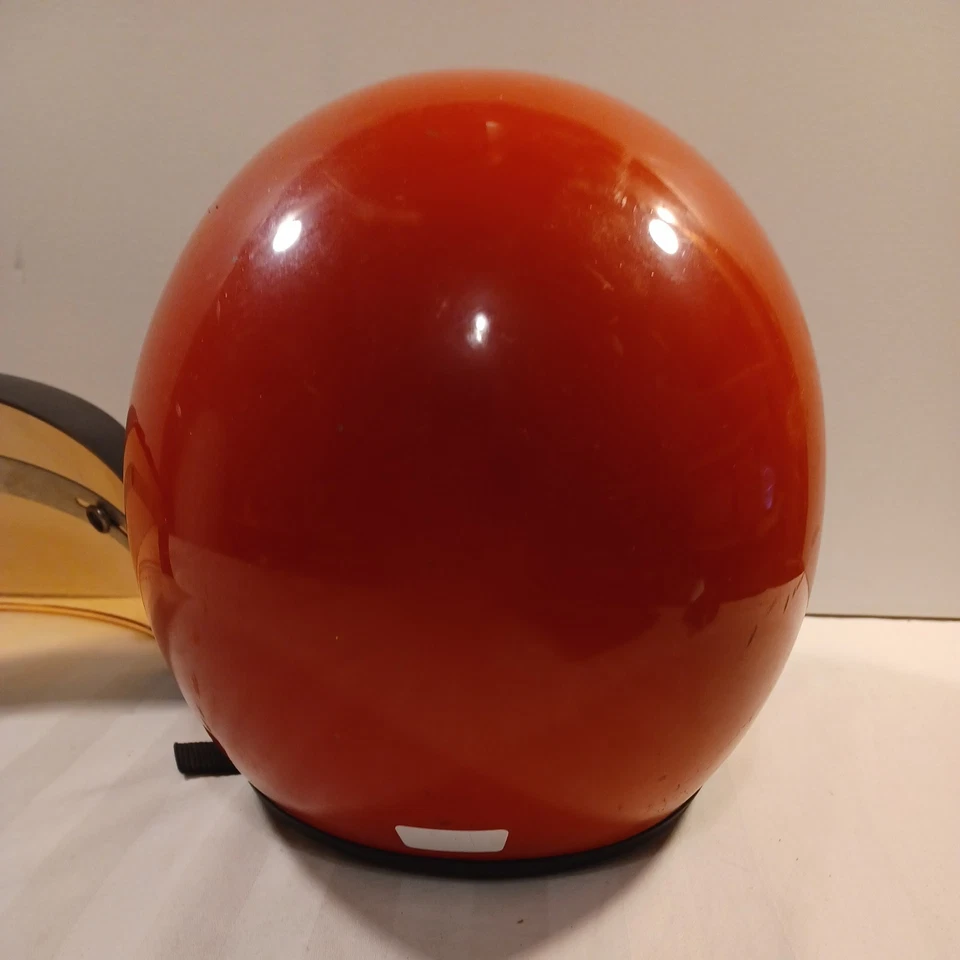 Casco de moto vintage años 90 THH T-380 rojo cara abierta DOT con escudo mediano Foto 2 de 4