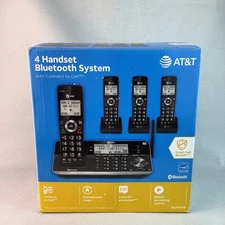AT&T DLP73410-4HandSet Cordless Phone & Answering System-Connect To Cell-Call ID