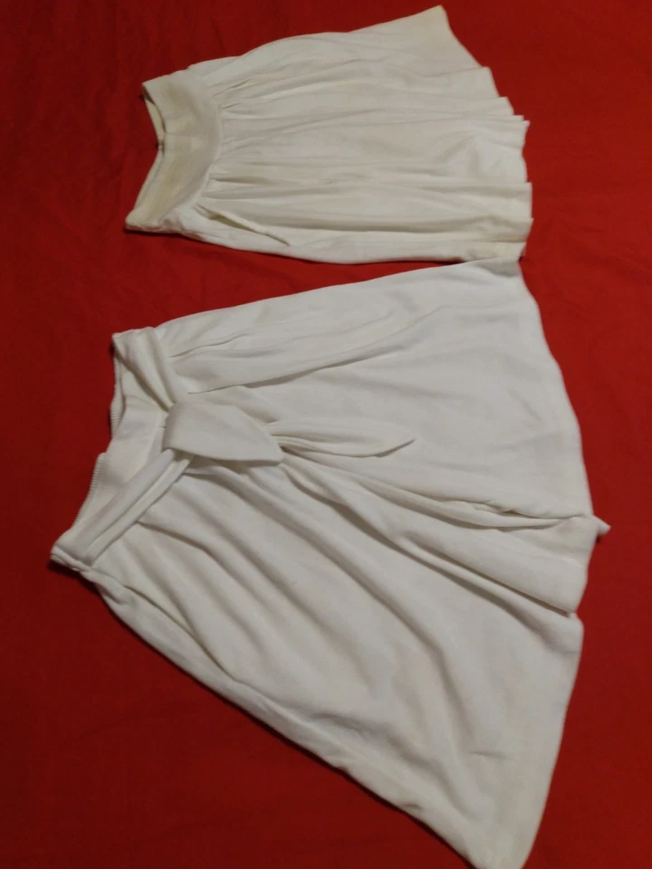 Bermudas Jaclyn Smith & Knit Link 2 piezas, mezcla de algodón blanco, talla pequeña Foto 2 de 4