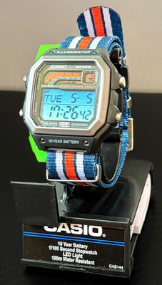 Custom Casio WS1600H  Gulf Racing  Inspired Mod   Handmade Boutique Build
