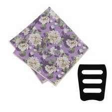Floral Cotton Pocket Squares for Men with Holder Handkerchief Wedding Groom