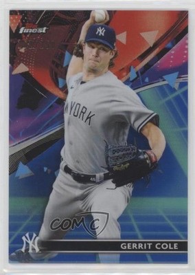 2021 Topps Finest Purple/Aqua Vapor Refractor /250 Gerrit Cole #58 0ro2