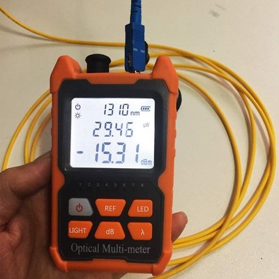 Mini Fiber Optic Power Meter FC/SC/ST OPM VFL RJ45 Liion Battery Charge