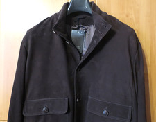 LATINI FINEST LEATHER Suede Bomber Jacket, Made in Italy UK 42 EU 52; RRP £1,850