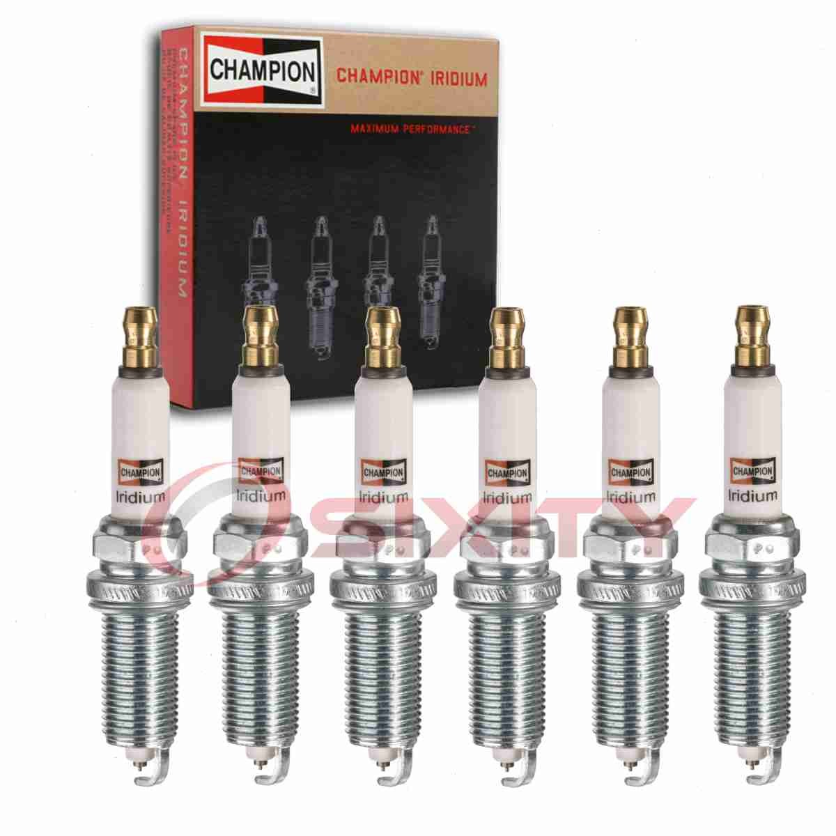 6 pc Champion Iridium Spark Plugs for 2009-2016 Porsche 911 3.4L 3.6L 3.8L vm