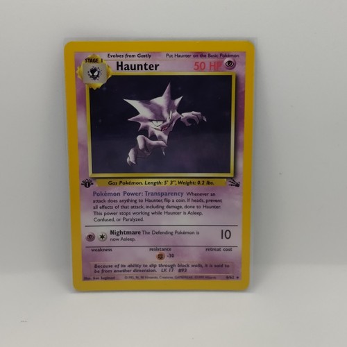 first edition haunter pokemon card Pokemon Fossil 1st Edition Haunter Rare Card 21/62 Vintage NonHolo Card-NEW  MINT