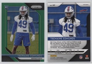 2018 Panini Prizm Rookie Green Prizm Tremaine Edmunds #247 Rookie RC