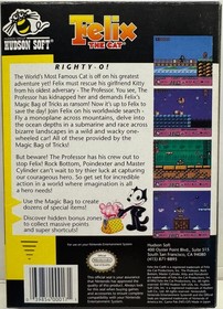 Felix The Cat Nes Complete In Box CIB Rare Poster L@@K!