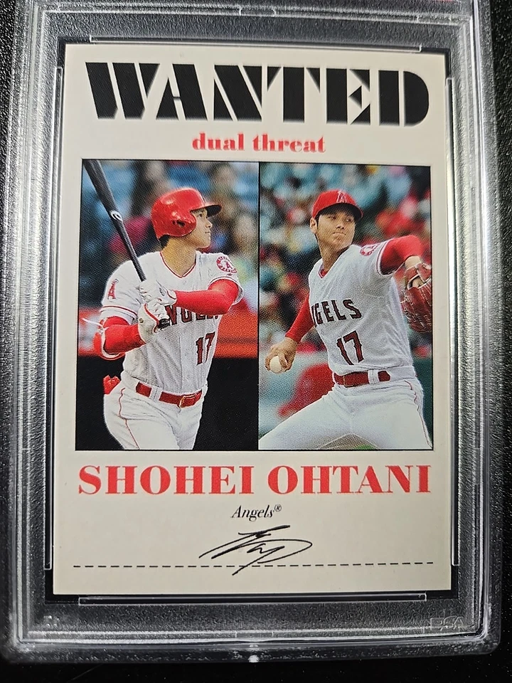PSA 10 Shohei Ohtani TBT Throwback Thursday 2020 #197 Wanted Dual Threat - Image 3 of 4