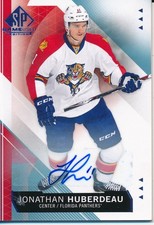 2015/16 SP Game Used #86 Jonathan Huberdeau Blue Autographed Base Parallel