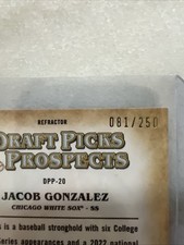 2023 Bowman - Draft Picks & Prospects Jacob Gonzalez #DPP-20 Refractor 081/250