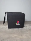 Vintage PlayStation Black CD Wallet Case Holder PS1 Logo Zip Pouch Disc Storage