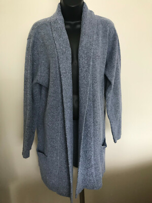 Julipa Women's Open Front Cardigan Blue-Gray Size 12/14