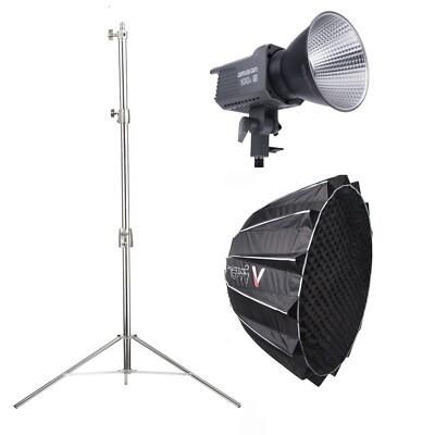 Amaran 100d S 100W 5600K LED-Video-Dauerlicht + Light Dome III+2,8 m Lichtstativ