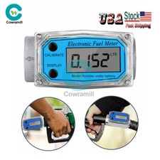 High Precision 1" Digital Turbine Flow Meter Gas Oil Electronic Fuel Meter 
