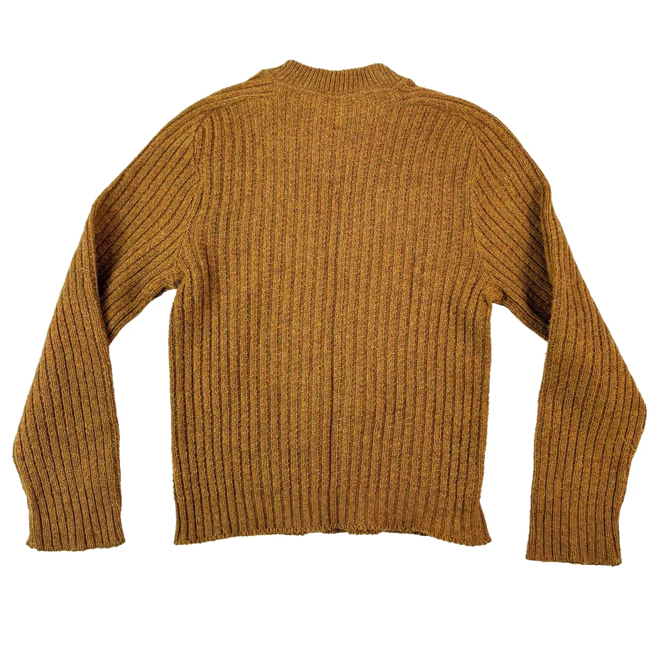 Suéter Vintage Años 60 Robert Bruce Juvenil Lana Shetland Cuello Simulado Pullover Marrón 12 Foto 3 de 4