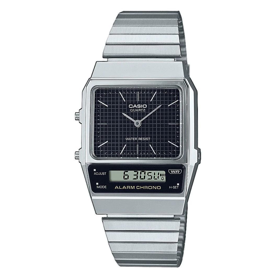 Casio AQ-800E-1A NEW Men's Watch Retro Vintage Black Dial Analog
