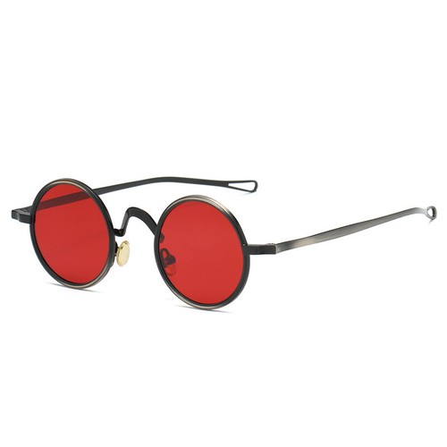 Small Retro Lennon Style Round Metal Sunglasses Unisex Vintage Steampunk Glasses - Picture 3 of 21