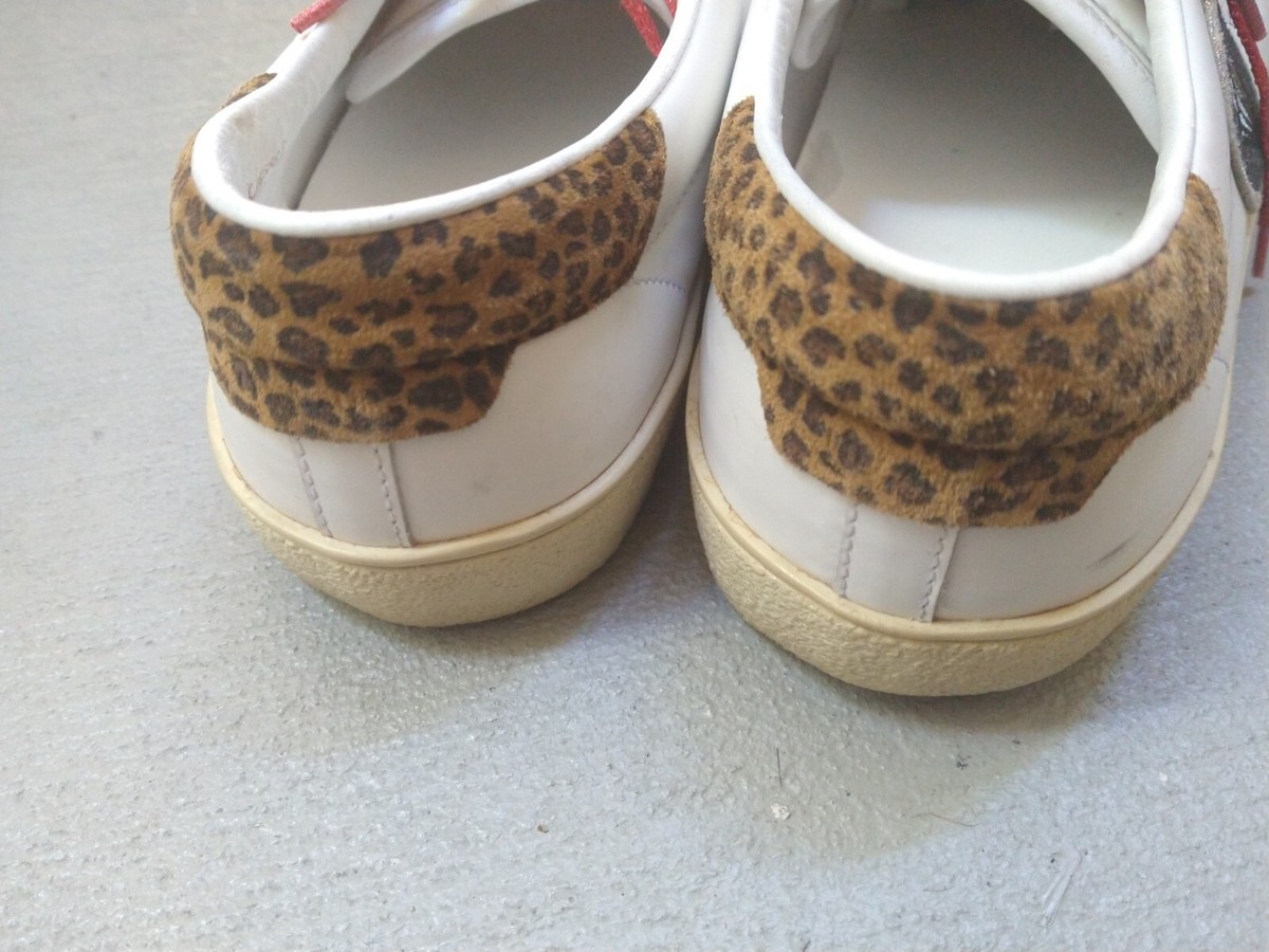 Saint Laurent Paris Sneakers Men Size 9.5 42.5 Red White