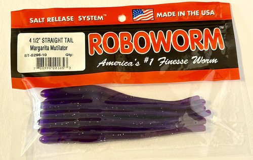 Roboworm ST-B296 Verme a coda dritta 4,5 mutilatore Margarita 10 per Roboworm ST-B296 Verme a coda dritta 4,5 mutilatore Margarita 10 per