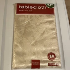 Winter Holly  Tablecloth  Oblong 52”x70”