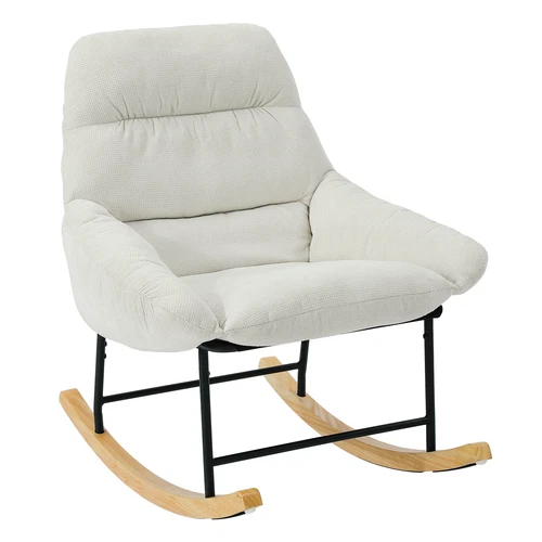 Holz Schaukelstuhl, Schaukelsessel mit Armlehnen Rocking Chair Sessel bis 115kg - Bild 38 von 39