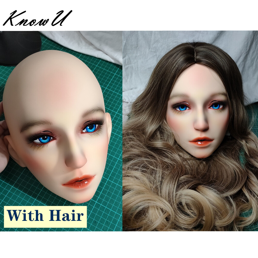 Masque Cosplay Tête De Poupée BJD/Elfe - Résine Beige - Taille Unique Adulte - Neuf Avec étiquettes