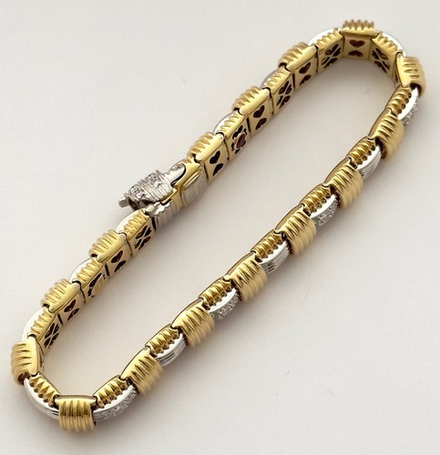 AUTHENTIC ROBERTO COIN APPASSIONATA DIAMOND BRACELET 18K, RET USD $ 12,600+TAX - Picture 4 of 14