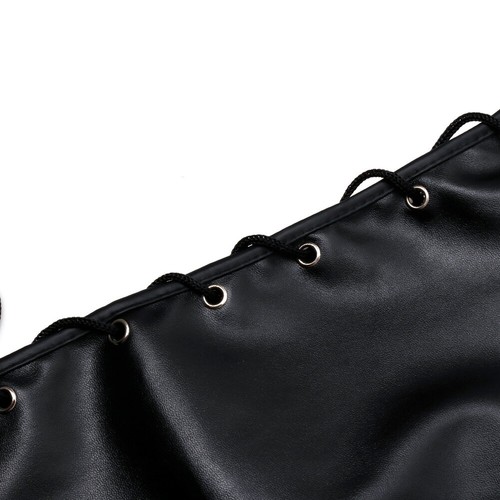 Boxer uomo pelle slip wetlook perizoma pantaloncino aperto butt intimo pantaloni clubwear - Foto 6 di 43