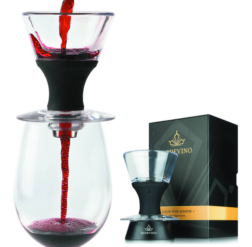 Redevino Luxury Wine Aerator Decanter Pourer Set with Glass Stand New With Box - Picture 4 of 8
