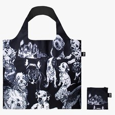 Loqi Red Poppy Bee Dogs Folding Tote Bag