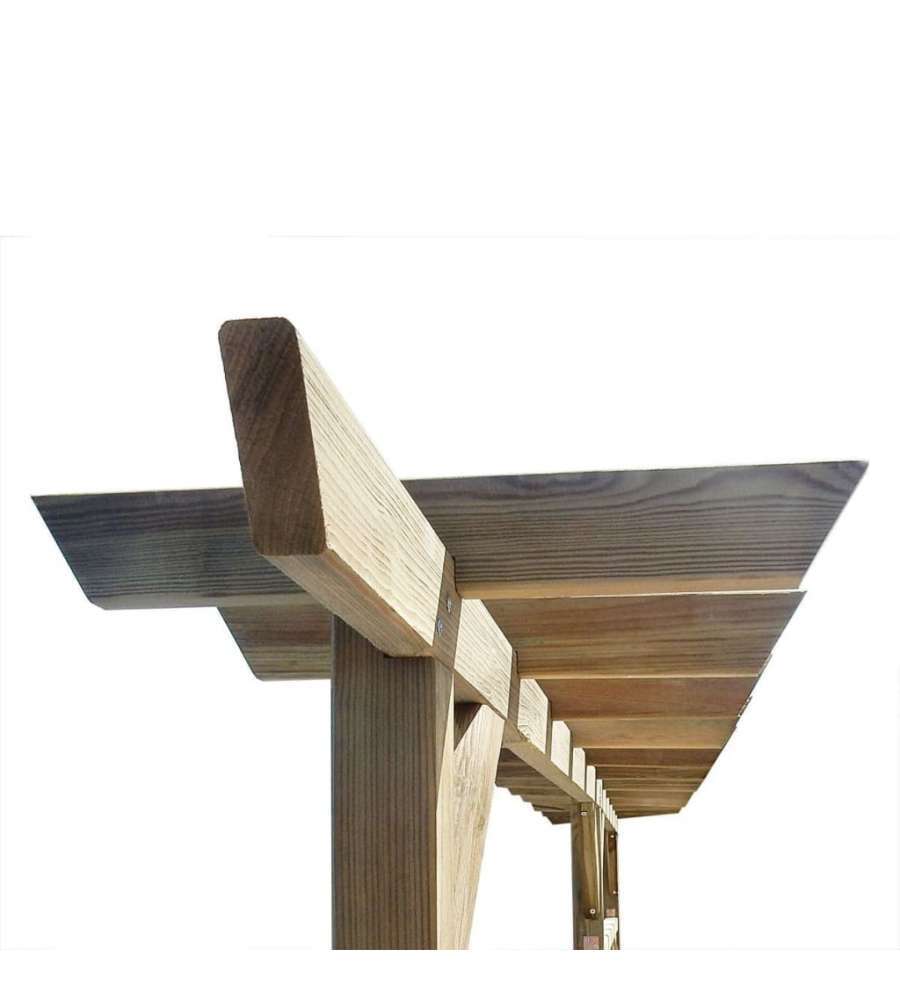 Recinzione di Lattice con Pergolato per Giardino in Legno