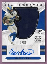 2020 CHRONICLES CROWN ROYALE SILHOUETTES #CSA-CA CAM AKERS AUTO #ED /99 RAMS