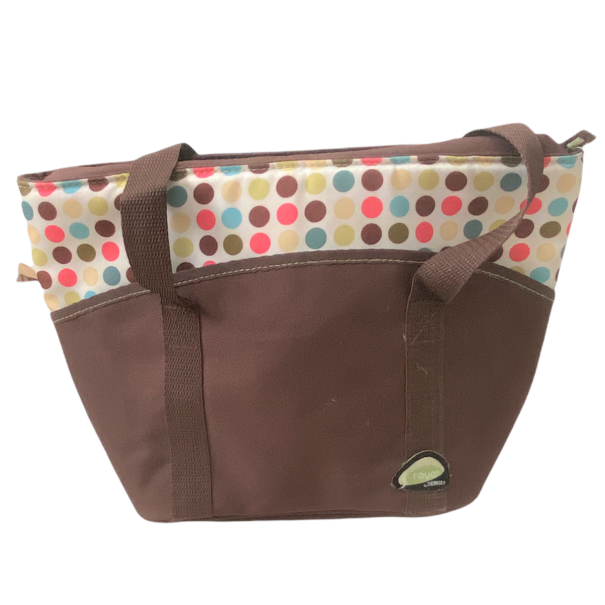 Thermos Raya Insulated Bag Brown Polka Dots Zip Closure  display picture 1