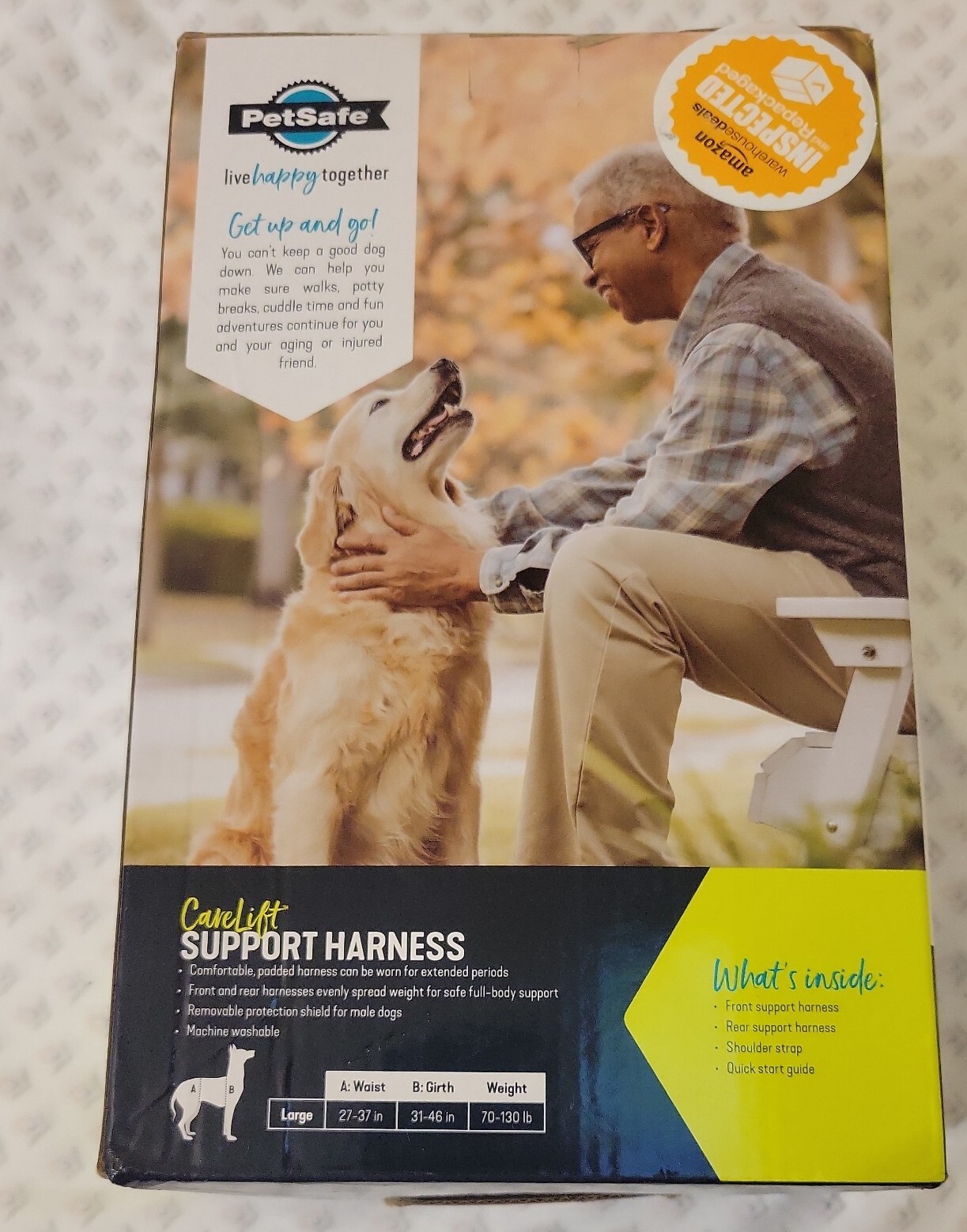 PetSafe Care Lift Support Harness Full Body Aid Adult L Dog 70130lbs