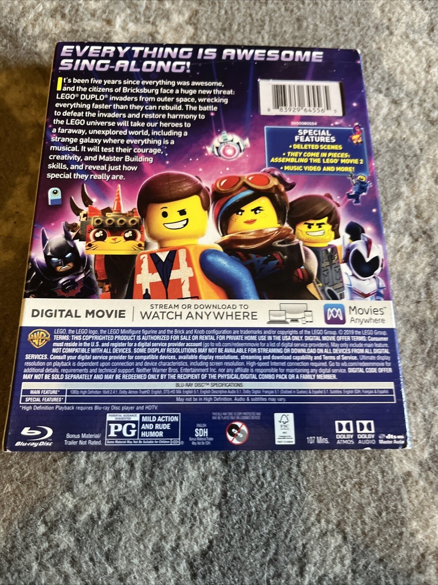 The Lego Movie 2: The Second Part (Blu-ray, 2019) New Sealed