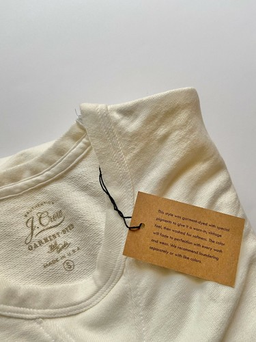 J Crew Mens Cotton Sweatshirt (NWT) Ivory, UP TO 65% OFF MSRP - Picture 6 of 6