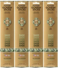 Gonesh Extra Rich Sage Scented Incense Sticks, 20pc - 4pk