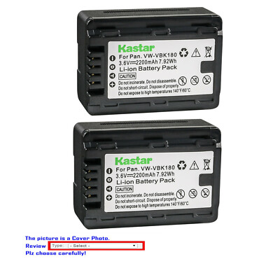 Kastar Replacement Battery Pack for Panasonic VW-VBK180