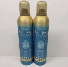 OGX Bodifying + Bamboo Fiber Full Root Boosting Spray Mousse 7.75 oz Lot Of 2