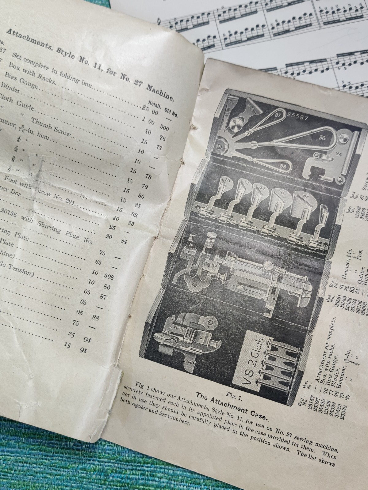Vtg Singer Sewing Machine Manual No. 27 Attachment Instructions Style