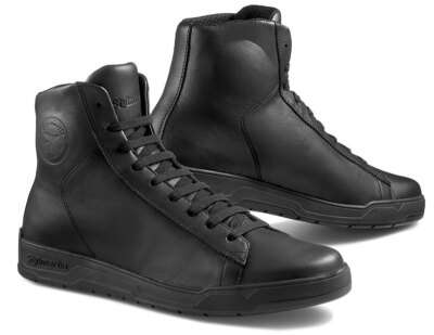 STYLMARTIN Motorrad Sneaker CORE schwarz einfarbig Leder CE Mesh Futter Gr. 43