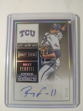 2015 Panini Contenders Draft #82 Riley Ferrell /33/99 TCU