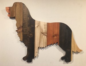 Golden Retriever Rustic Wood Dog Silhouette Wall Art | eBay