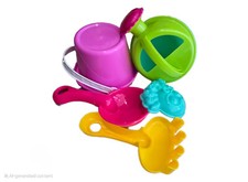 Pretend Play Gardening Tools 5pcs Set Plastic Toys Multicolor good for kids