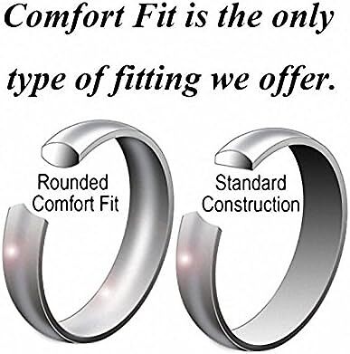 4mm 6mm 8mm Titanium Wedding Couple Bands Rings Men Women Dome Polished Engraved - Picture 4 of 5
