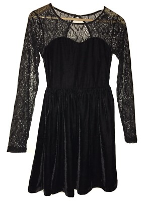 Lace Velvet Skater Dresses Uk Velvet Lace Flare Sleeve Maxi Dress