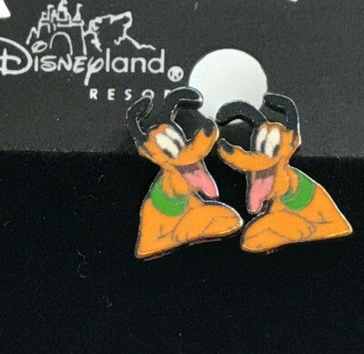 Vintage Disney Pluto Dog Earrings Post Pierced Disneyana Fab Five 5